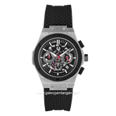 CHRIST VERRA CV 917877G-30 BLK Black Silver Rubber Strap